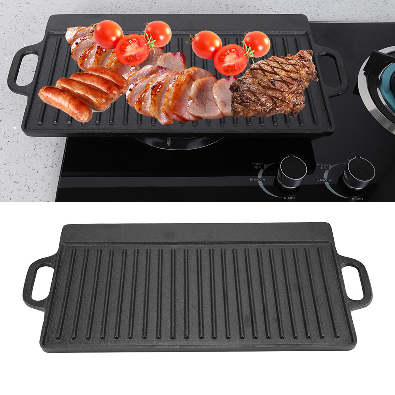 Dosa Pan Iron - Cast Iron Grill Pan Non-Stick Cast