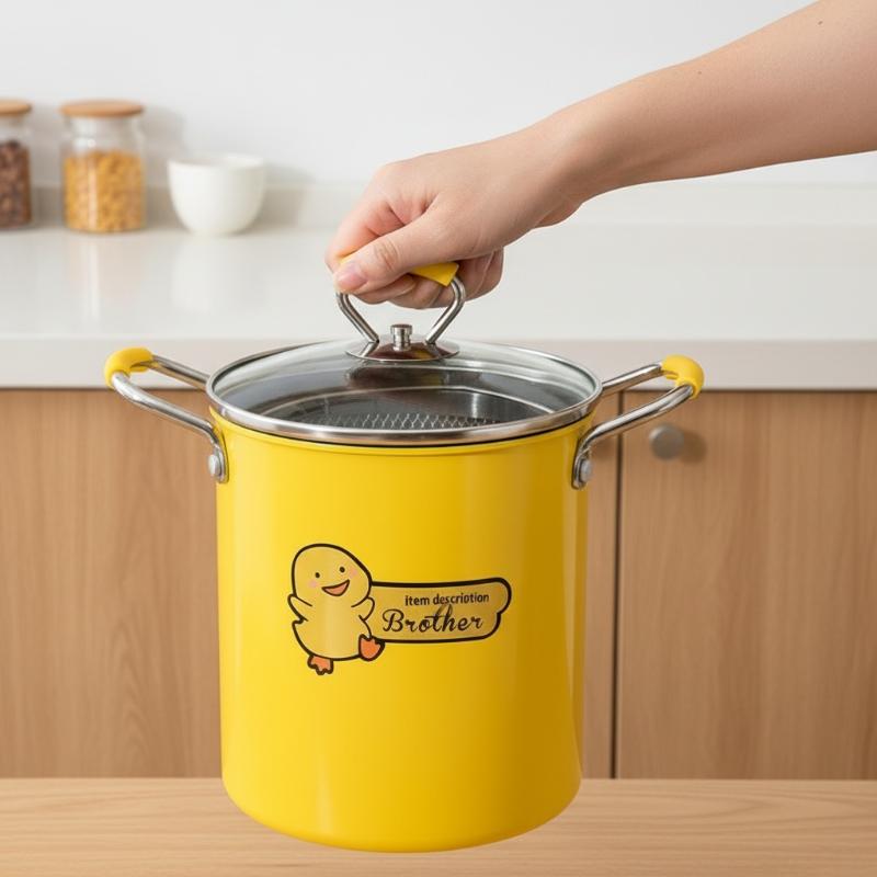 2/3L Deep Fryer Pot Stainless  - đánh giá và giá Home Cooking Oil Filter