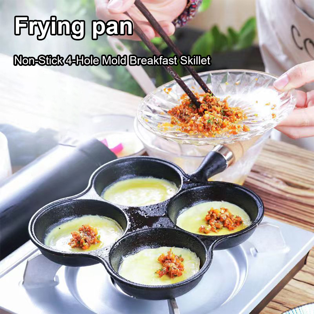 4-Hole Frying Pan Non Stick Br - đánh giá và giá Dosa Pan Iron